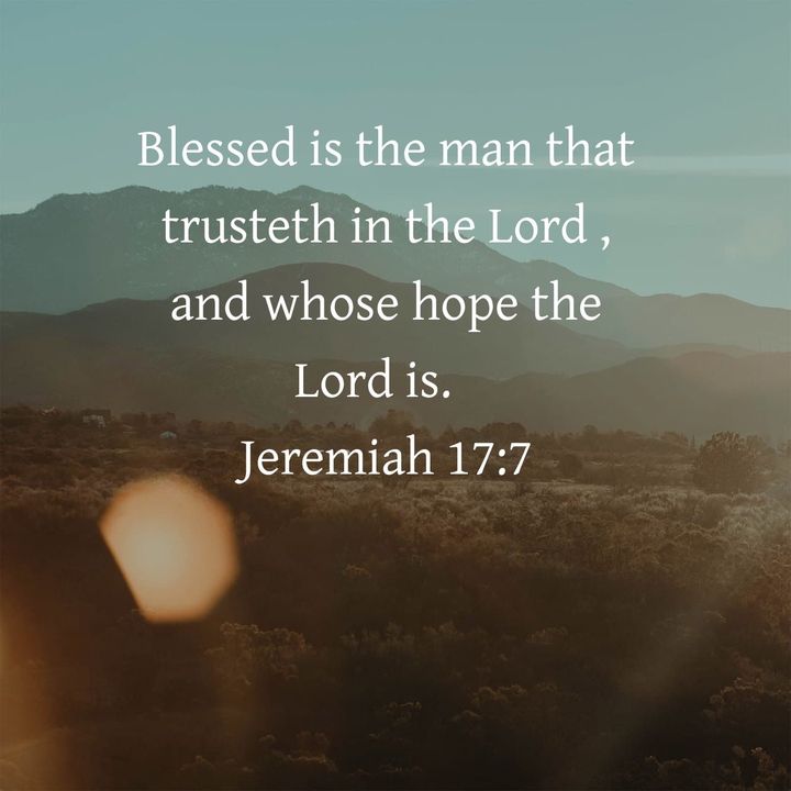 JEREMIAH 17 V 7 KJV