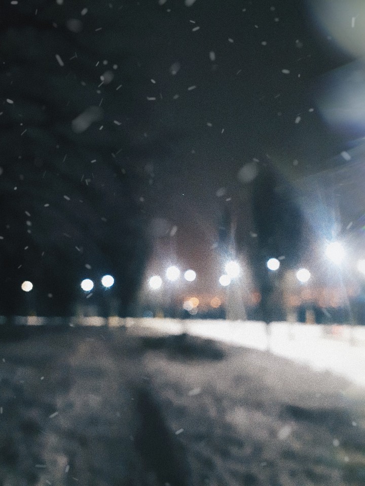 evening snow