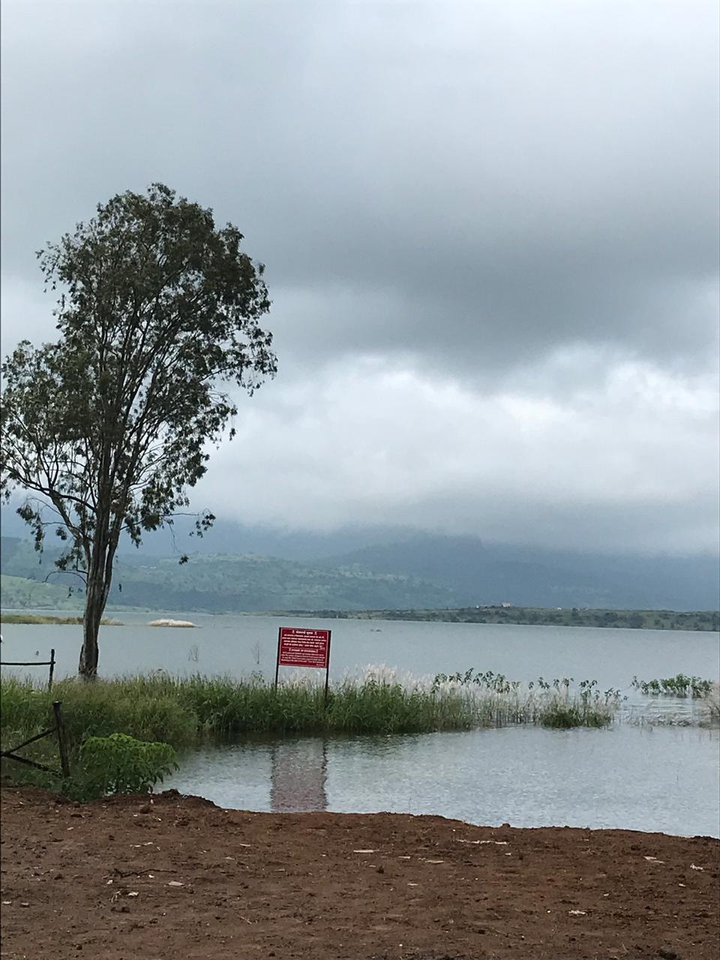 by the lake