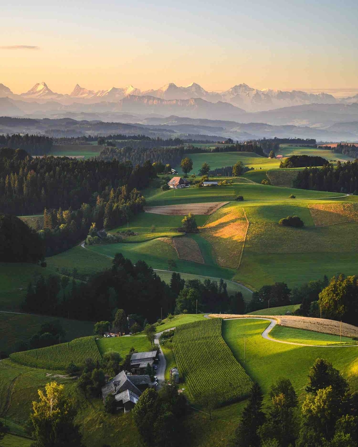 soft hills in Emmental Walley