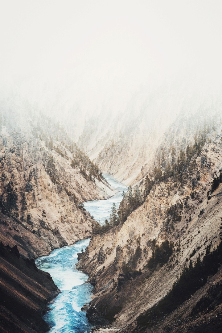 between the mountains