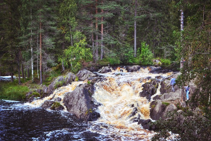 Лесной водопад