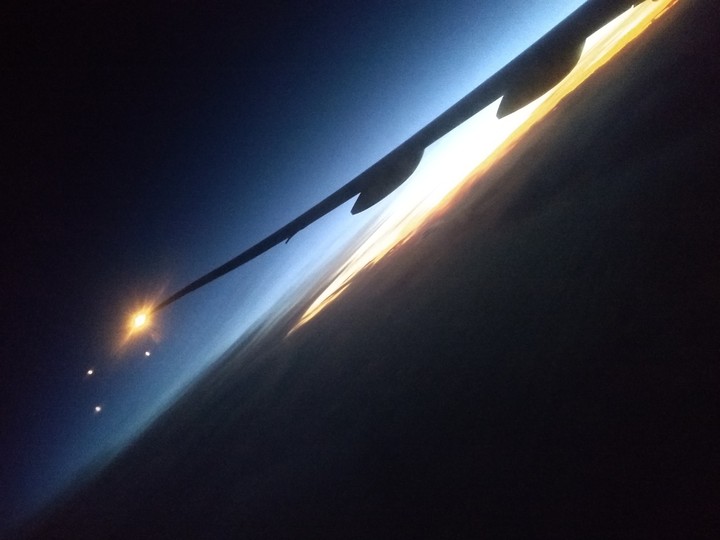 Above the atlantic ocean