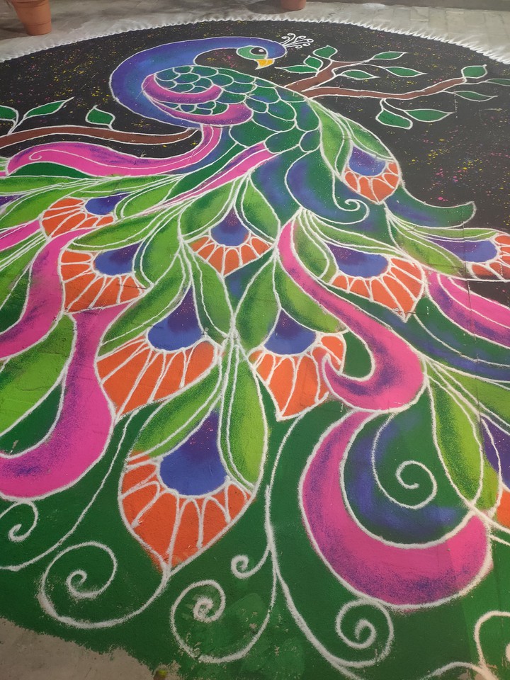 rangoli# color# art #