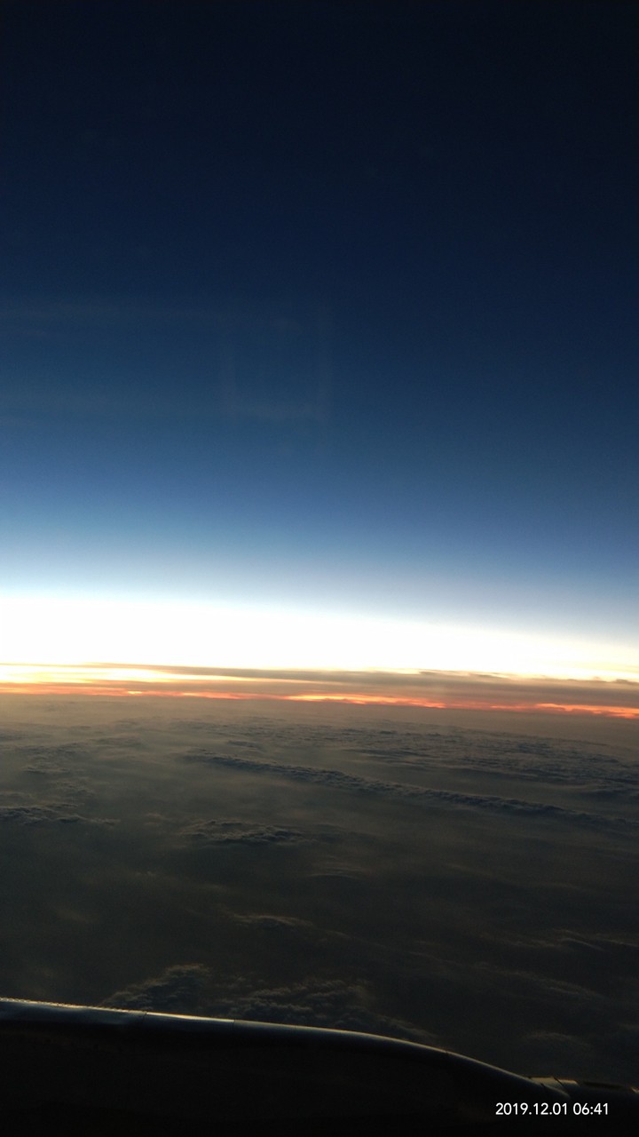 sun rise from aeroplane