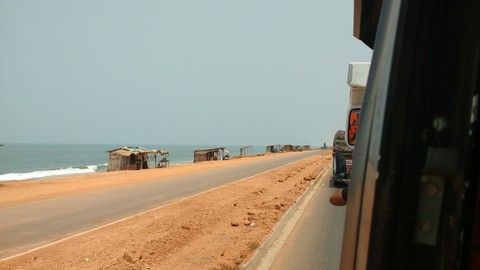 Marvante beach view from bus