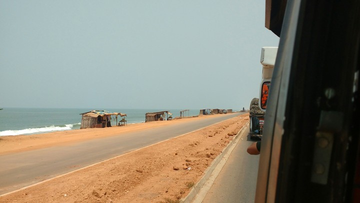 Marvante beach view from bus