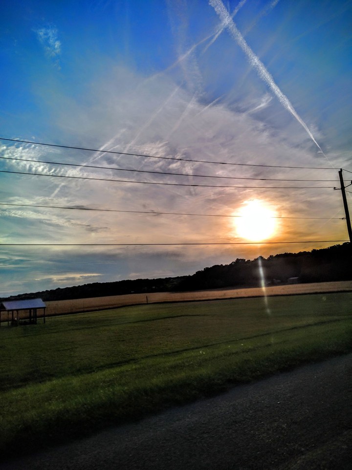 sun about to set
