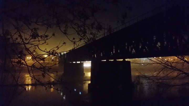 winter misty evening