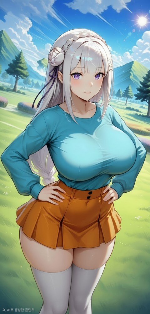 Thigh, Cartoon, Long_hair