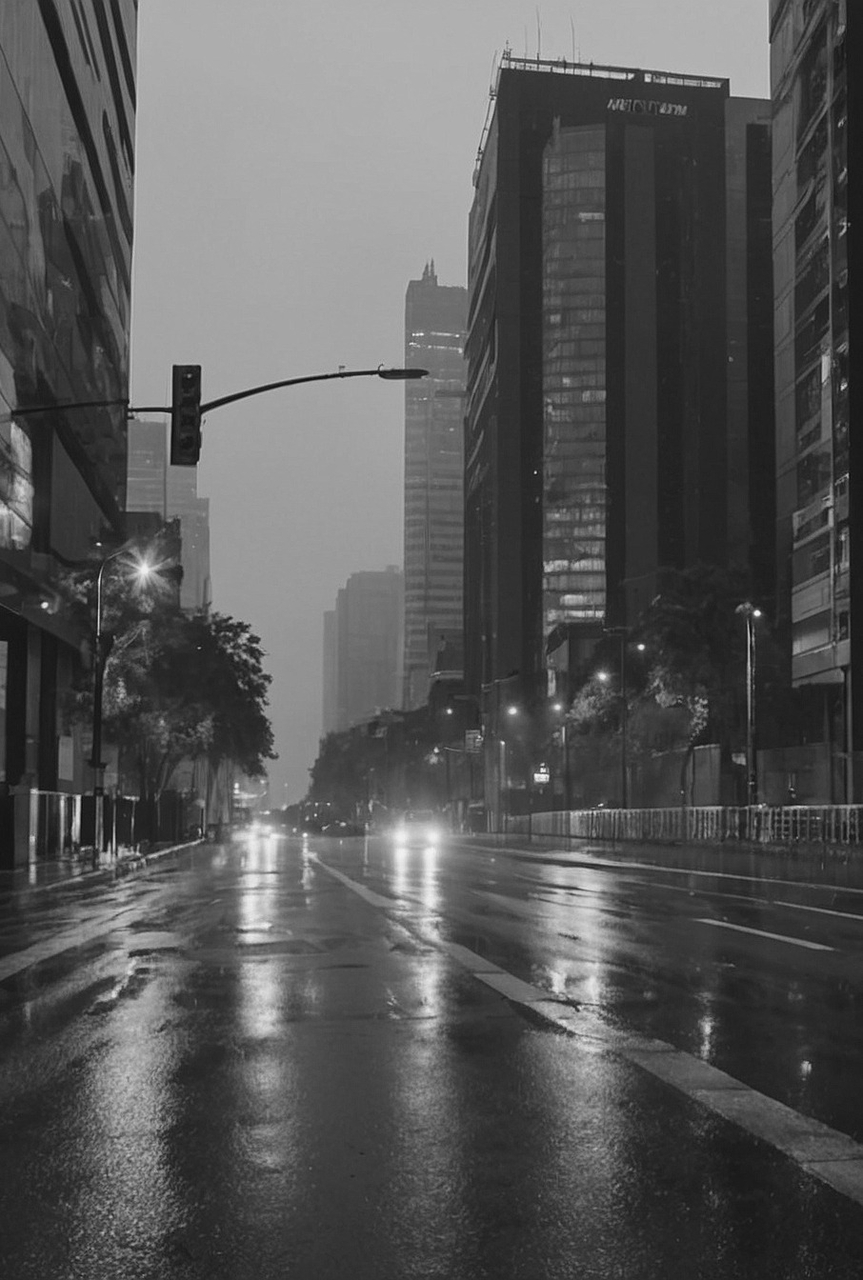 Rain in City