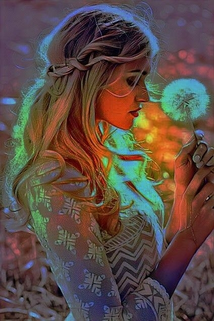 Beautiful girl in summer.