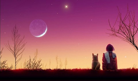 Sweet dog meet a sweet lonely girl