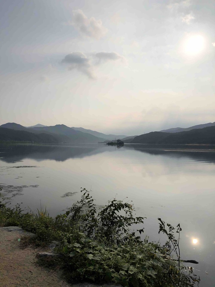 The confluence of the Namhan and Bughan Rivers