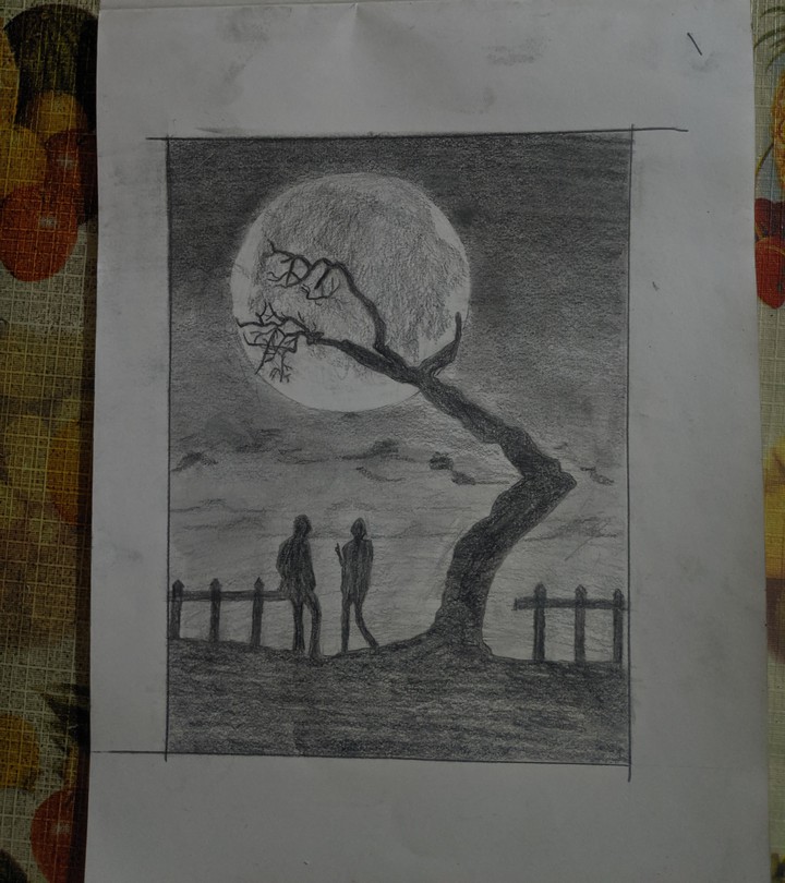 by the moon