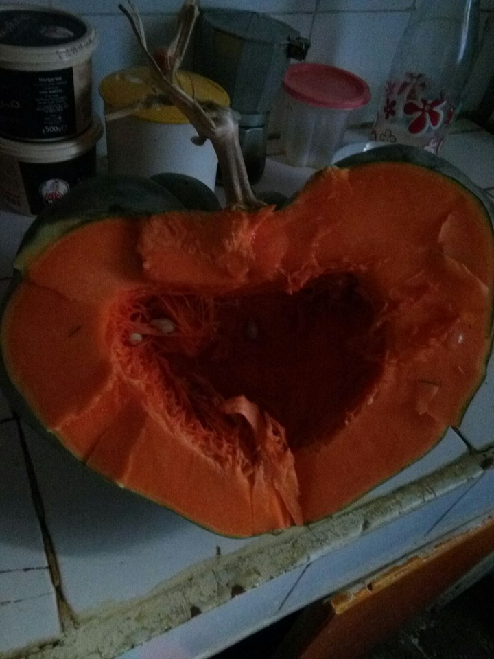 Pumpkin heart-shaped