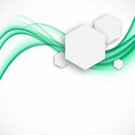 Hexagons + Green Abstract
