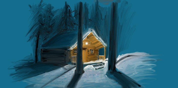 house in forest
