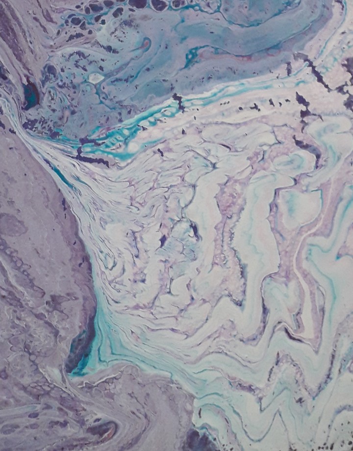 pouring lilac white