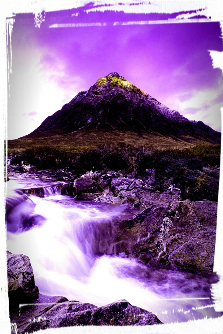 purple mountainside