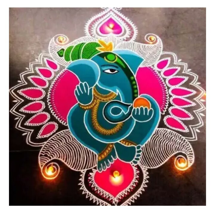 *Nice rangoli*