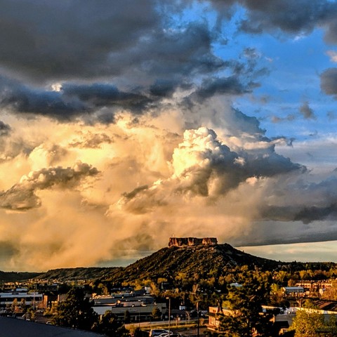 Epic clouds over Castle Rock