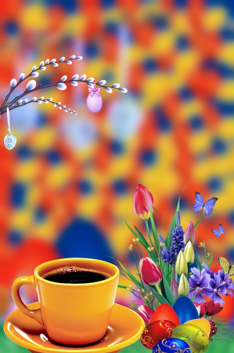 easter, kaffee, easter egg