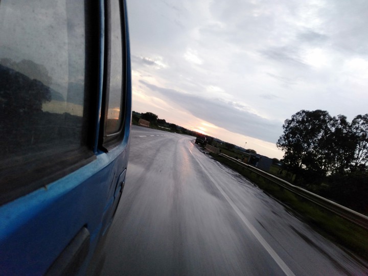 on the way