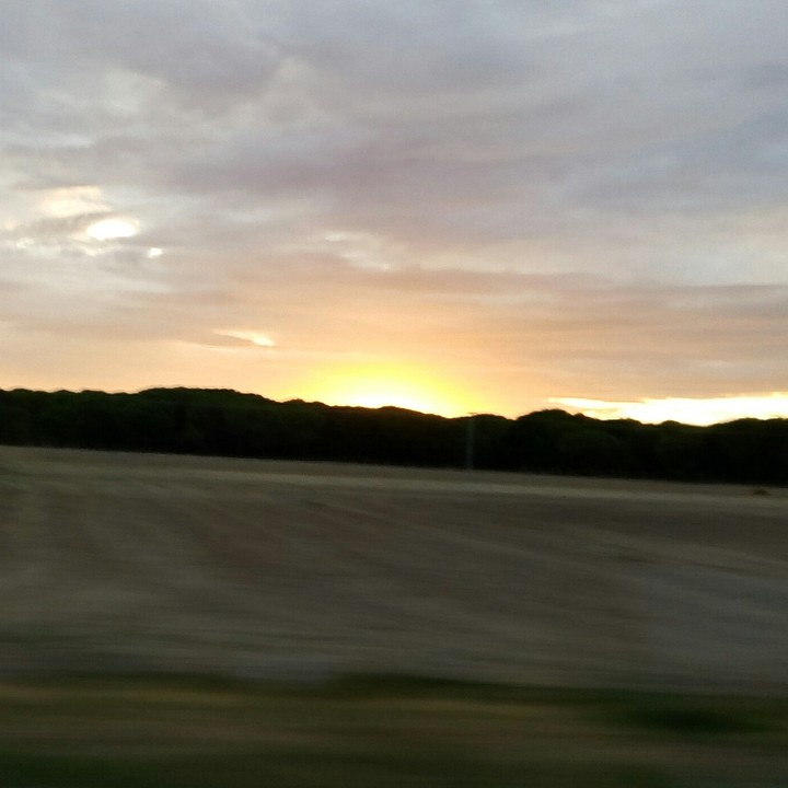 Sunset behind the mountains