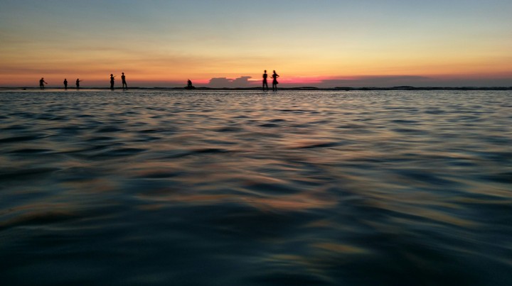 The sea level at Sunset for 1/5s