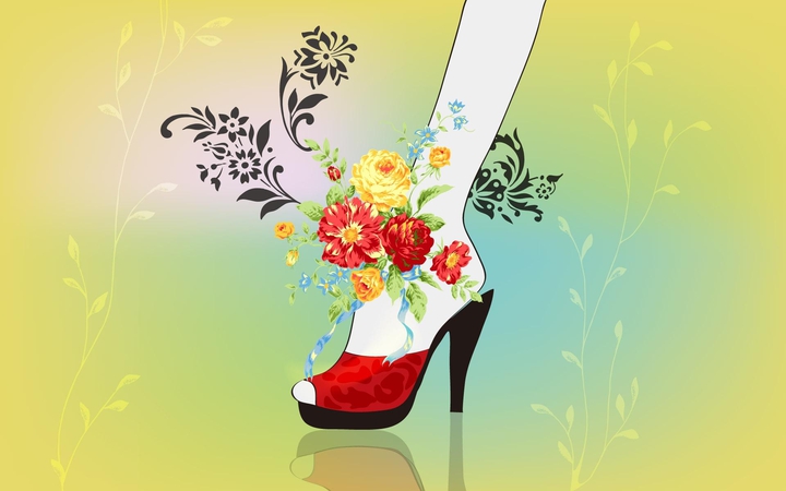 WOMAN FLOWERS