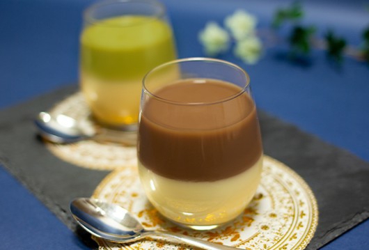 double-layered pudding