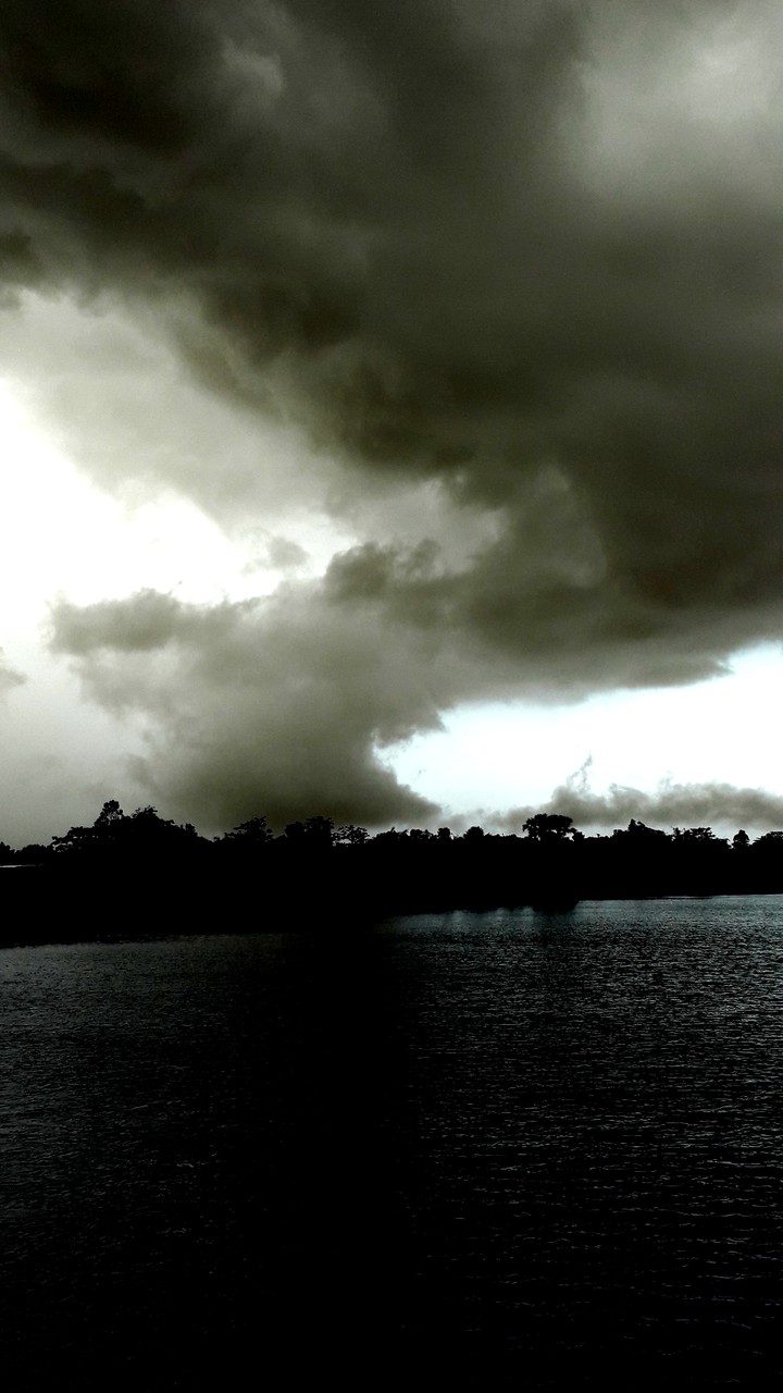 Thick black clouds