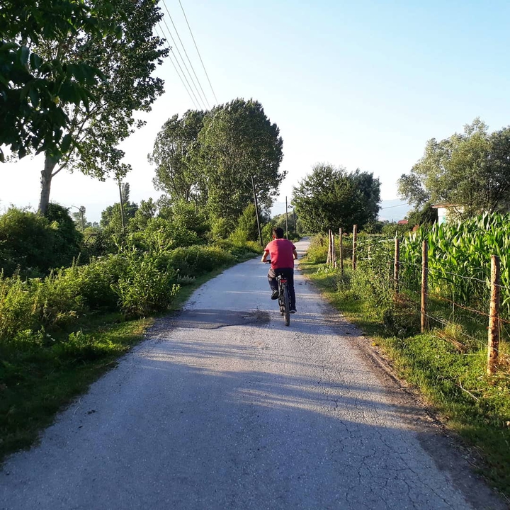 friend and bike...