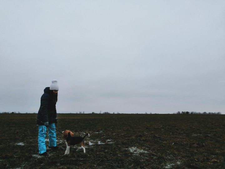 #dog#walk#winter#mylove