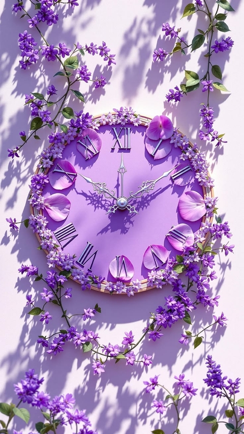 Flora, clock वॉलपेपर
