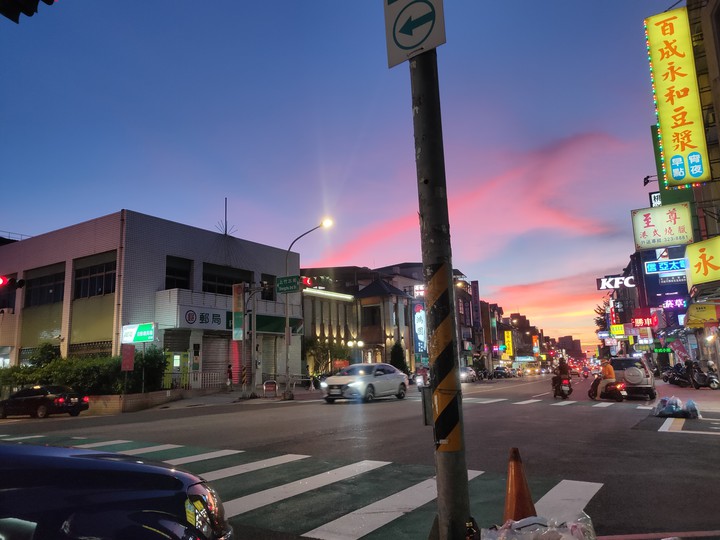 夕日の街