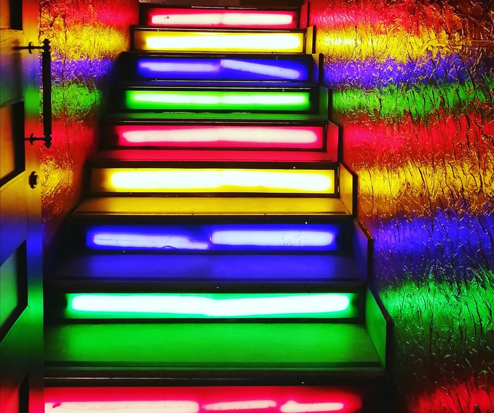 rainbow on floor