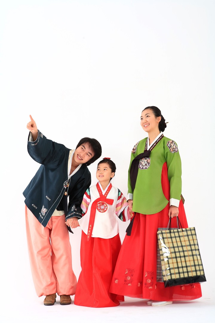 Family in Korean Dress