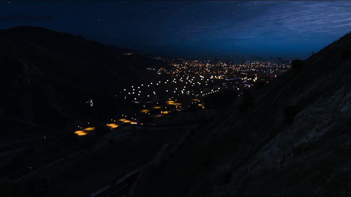 Сотни ночных фонарей / Hundreds of night lights