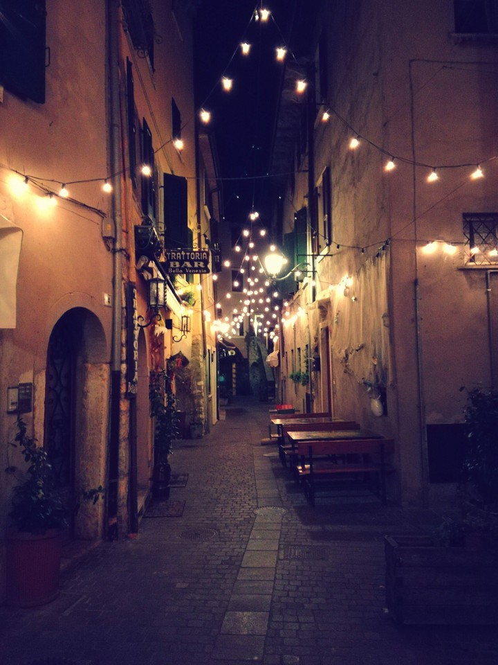 In the street