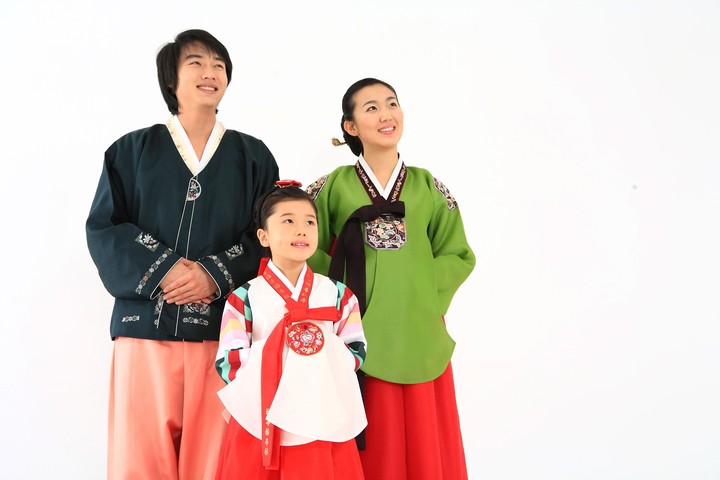 Family in Korean Dress