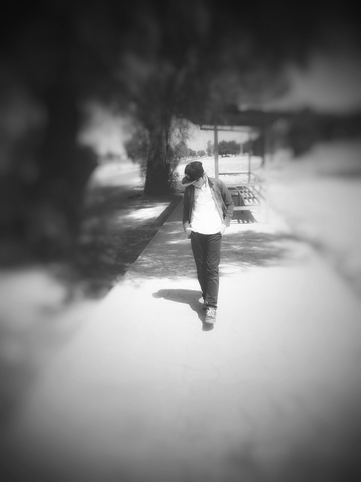 black and white