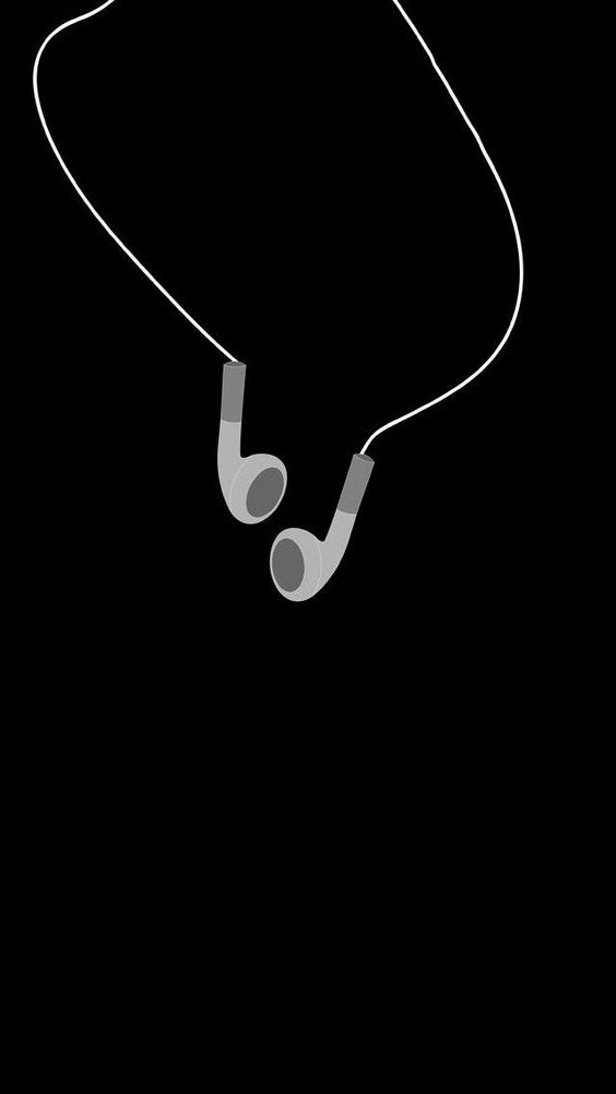 earphones, mininal wallpapers