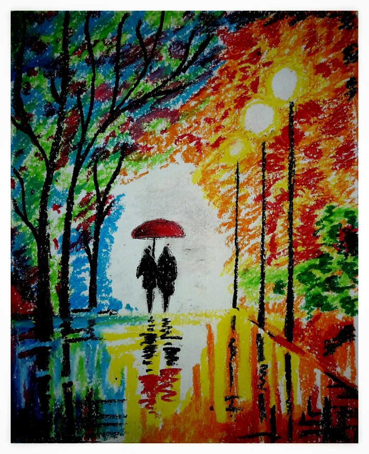 on a rainy night street