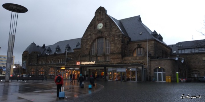 heading into the train station