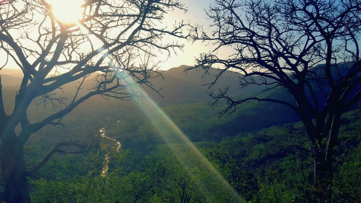 Sunlight in the mountains