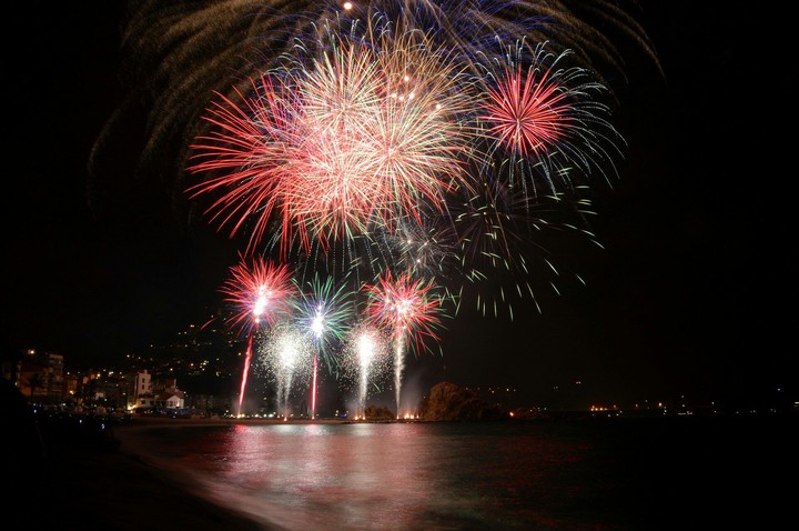 fireworks in the city