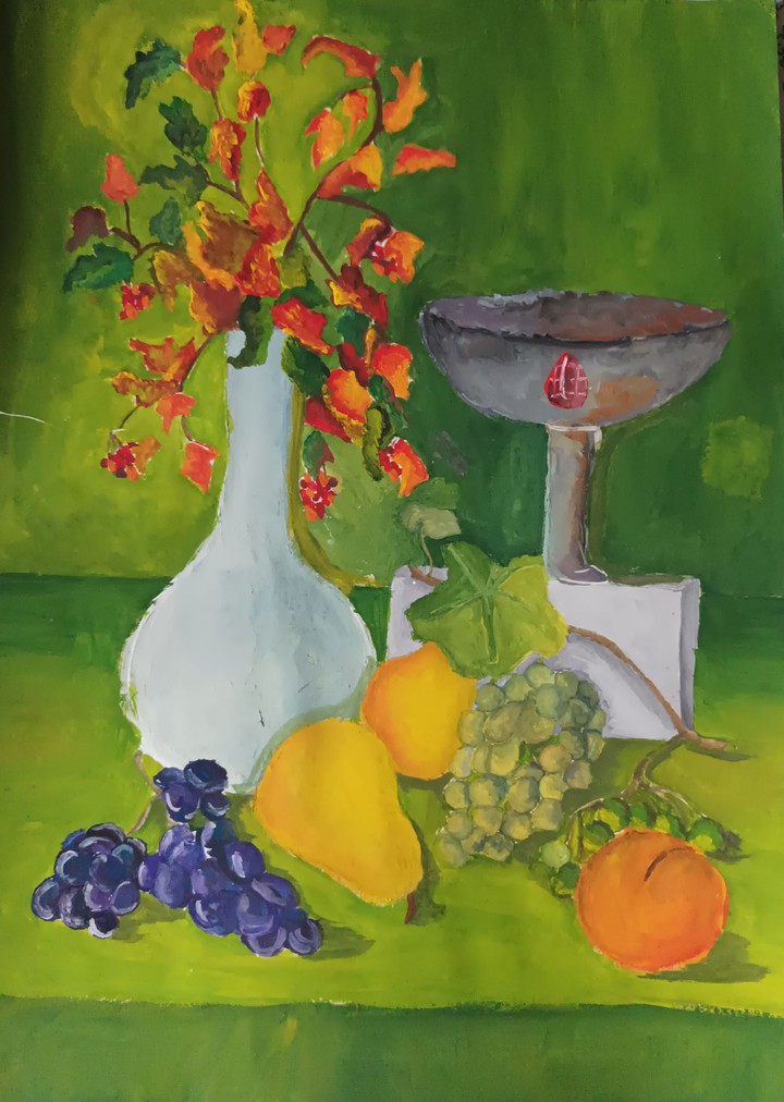 still life in green color??