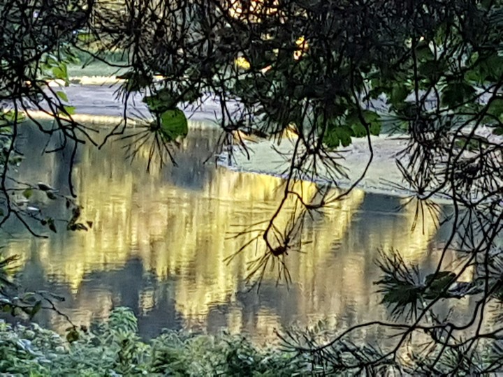 Reflection over a lake